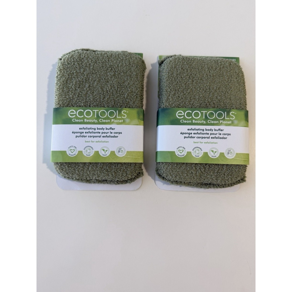 EcoTools Exfoliating Body Buffers Vegan Bathing Sponge Lot of 2 New